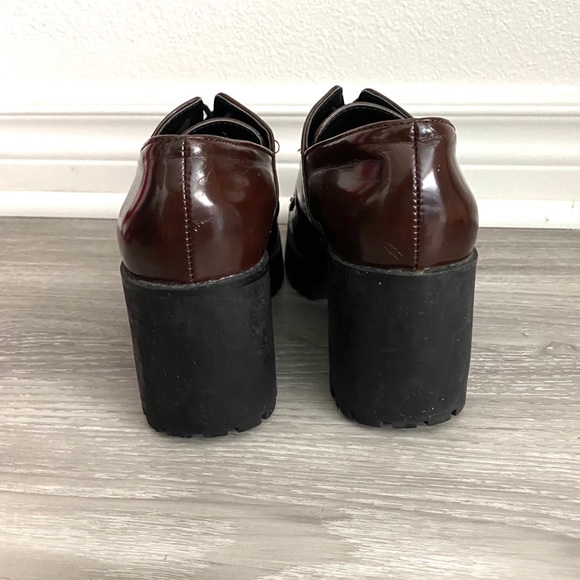 ZARA - Burgandy lace boot heels - size 6 - Picture 4 of 4